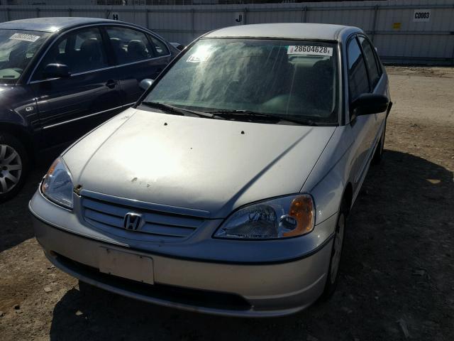 JHMES16573S002697 - 2003 HONDA CIVIC LX SILVER photo 2