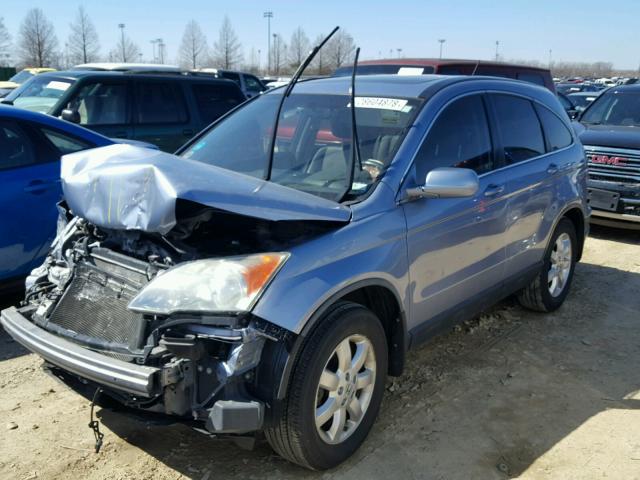 JHLRE48717C001901 - 2007 HONDA CR-V EXL BLUE photo 2