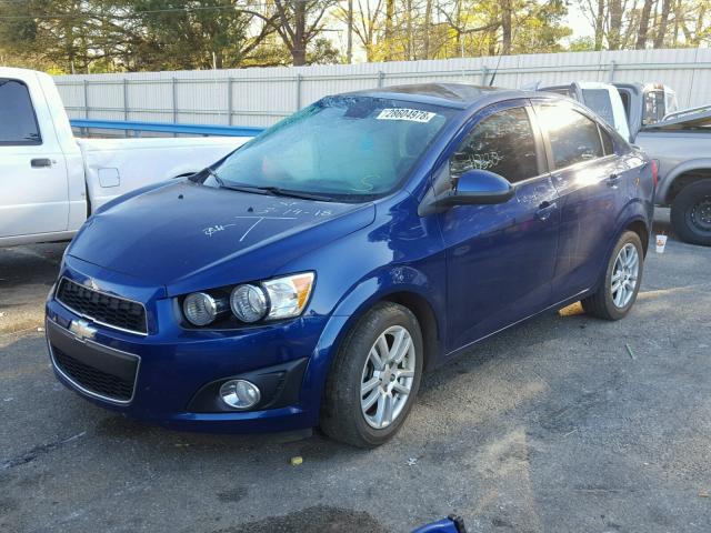 1G1JC5SH4D4170445 - 2013 CHEVROLET SONIC LT BLUE photo 2