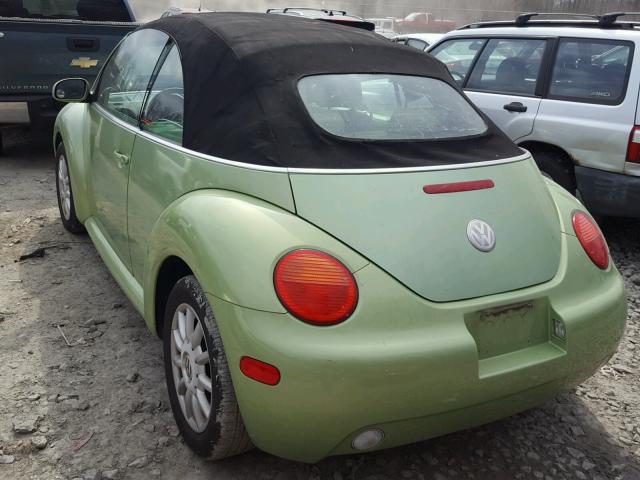 3VWCM31YX5M317289 - 2005 VOLKSWAGEN NEW BEETLE GREEN photo 3