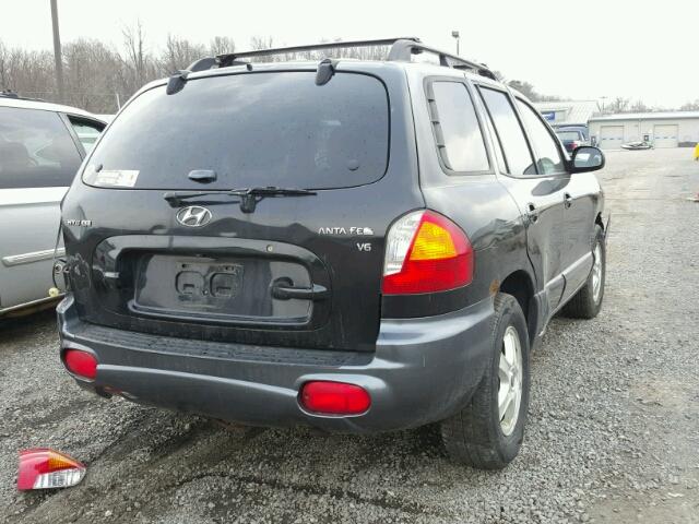 KM8SC13D94U628640 - 2004 HYUNDAI SANTA FE G BLACK photo 4