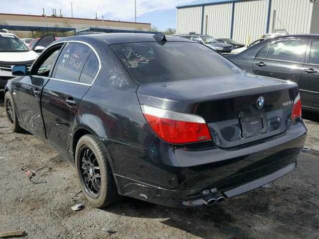 WBANE535X7CK92984 - 2007 BMW 525 I BLACK photo 3