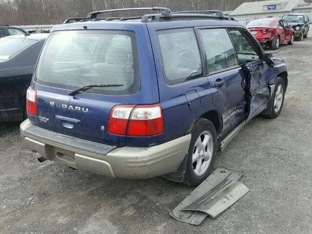 JF1SF65501H725735 - 2001 SUBARU FORESTER S BLUE photo 4