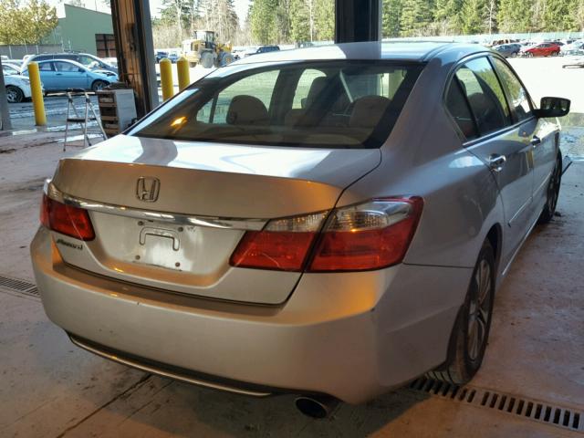 1HGCR2F39EA040242 - 2014 HONDA ACCORD LX SILVER photo 4