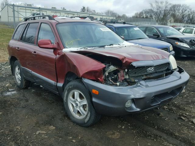 KM8SC73D64U764355 - 2004 HYUNDAI SANTA FE G BURGUNDY photo 1