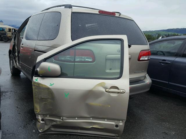 4T3ZF13C01U372792 - 2001 TOYOTA SIENNA LE GOLD photo 3