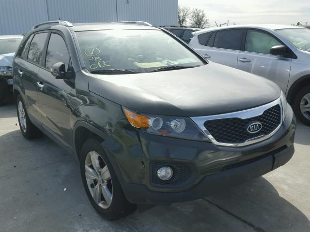 5XYKU3A64DG329530 - 2013 KIA SORENTO EX GREEN photo 1