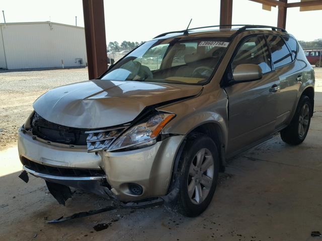 JN8AZ08W57W601872 - 2007 NISSAN MURANO SL GOLD photo 2