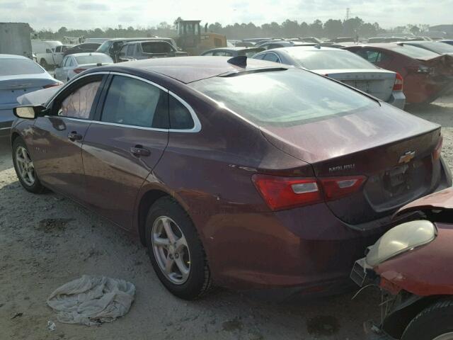 1G1ZB5ST1GF179008 - 2016 CHEVROLET MALIBU LS 栗色 照片 3