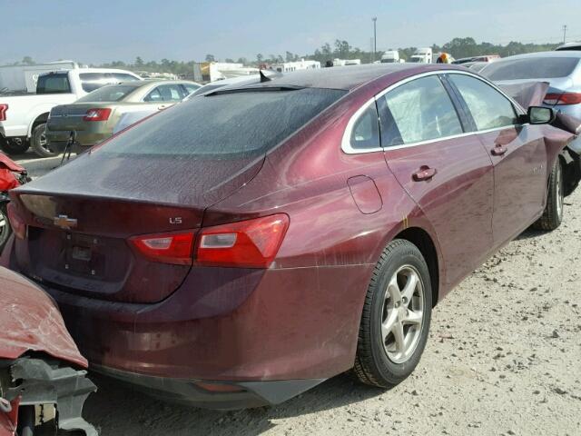 1G1ZB5ST1GF179008 - 2016 CHEVROLET MALIBU LS 栗色 照片 4
