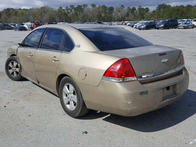 2G1WT58N079230791 - 2007 CHEVROLET IMPALA LT GOLD photo 3