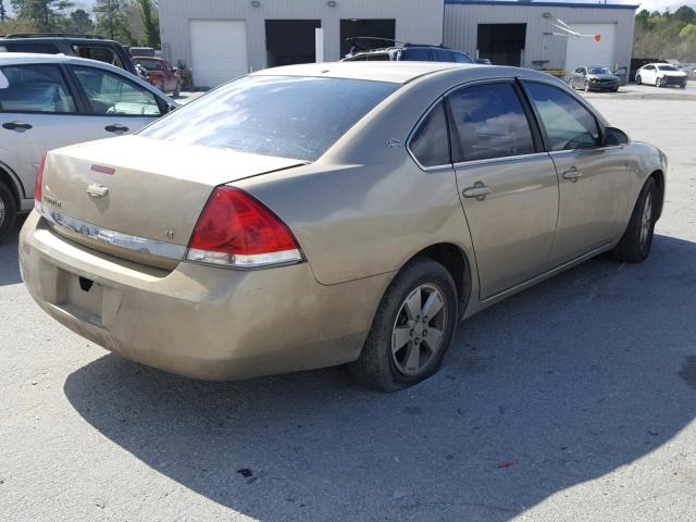 2G1WT58N079230791 - 2007 CHEVROLET IMPALA LT GOLD photo 4