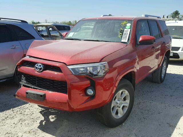 JTEBU5JR5J5530634 - 2018 TOYOTA 4RUNNER SR RED photo 2