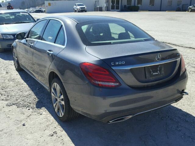 55SWF4KB5FU085828 - 2015 MERCEDES-BENZ C 300 4MAT GRAY photo 3