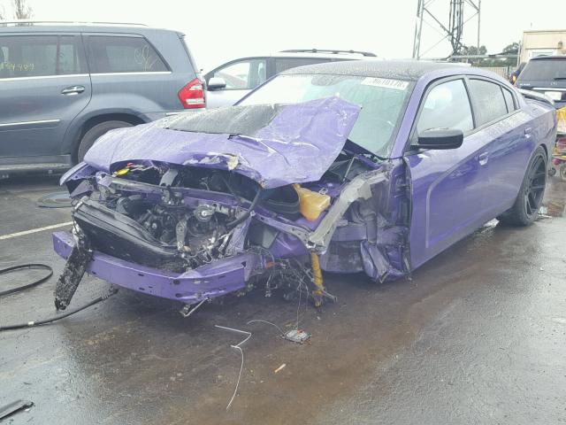 2C3CDXEJ0DH740858 - 2013 DODGE CHARGER SR PURPLE photo 2