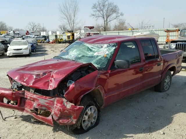 1GTDT13W92K149108 - 2002 GMC SONOMA MAROON photo 2