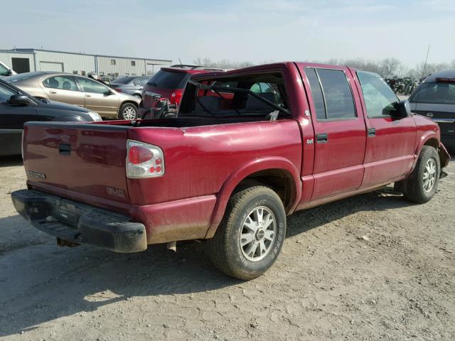 1GTDT13W92K149108 - 2002 GMC SONOMA MAROON photo 4