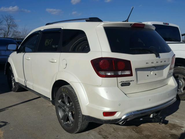 3C4PDCGG7GT114372 - 2016 DODGE JOURNEY CR WHITE photo 3