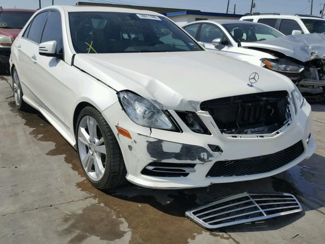 WDDHF5KB4DA696641 - 2013 MERCEDES-BENZ E 350 WHITE photo 1