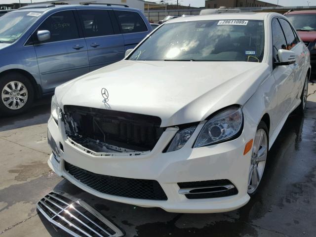 WDDHF5KB4DA696641 - 2013 MERCEDES-BENZ E 350 WHITE photo 2