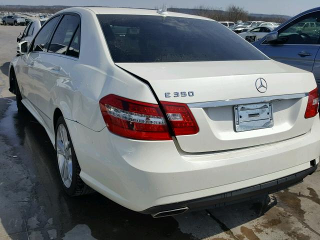 WDDHF5KB4DA696641 - 2013 MERCEDES-BENZ E 350 WHITE photo 3