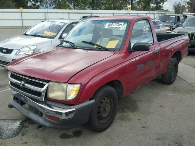 4TANL42N7WZ118317 - 1998 TOYOTA TACOMA RED photo 2