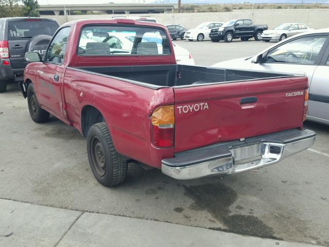 4TANL42N7WZ118317 - 1998 TOYOTA TACOMA RED photo 3