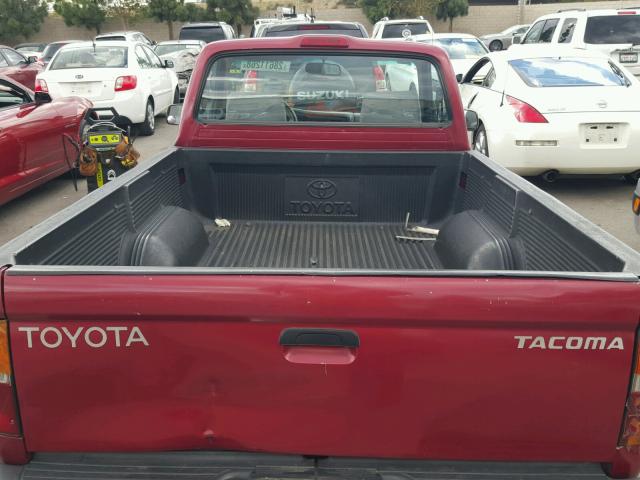 4TANL42N7WZ118317 - 1998 TOYOTA TACOMA RED photo 9