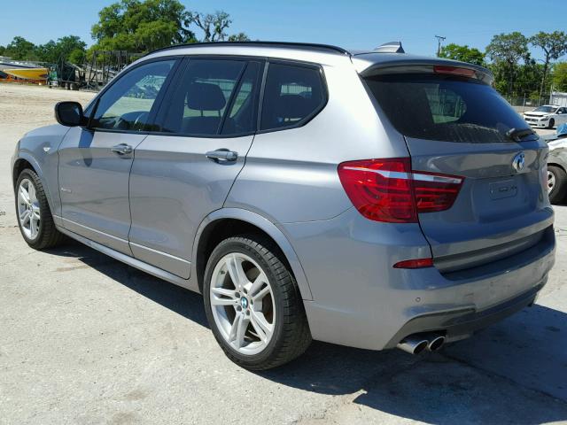 5UXWX9C52E0D30829 - 2014 BMW X3 XDRIVE2 SILVER photo 3