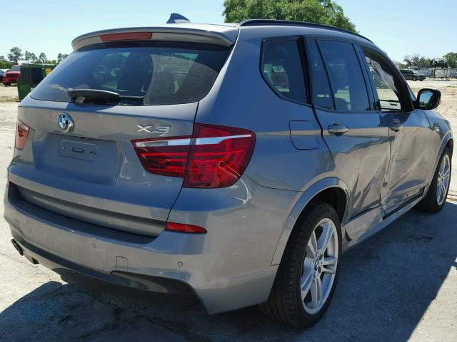 5UXWX9C52E0D30829 - 2014 BMW X3 XDRIVE2 SILVER photo 4