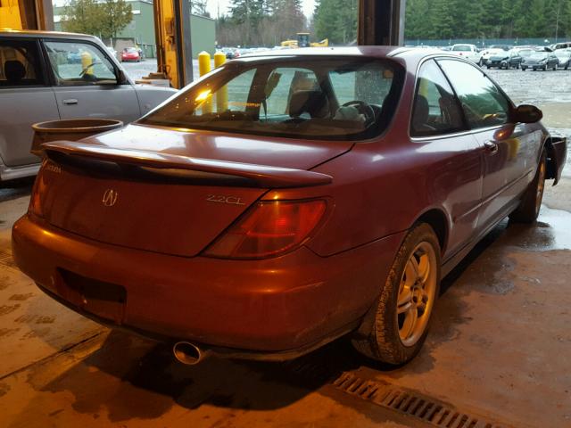 19UYA1158VL014638 - 1997 ACURA 2.2CL RED photo 4