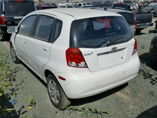 KL1TD66698B263997 - 2008 CHEVROLET AVEO/LS WHITE photo 3