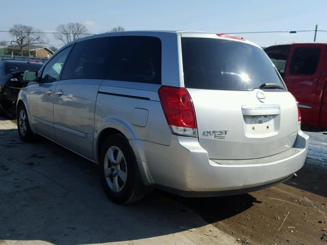 5N1BV28U09N107574 - 2009 NISSAN QUEST S SILVER photo 3