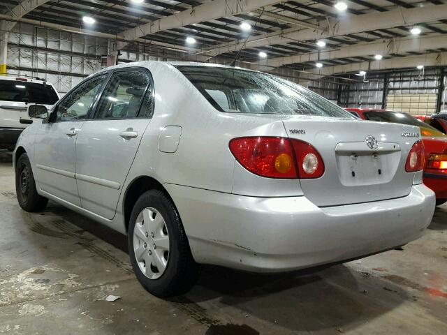 1NXBR32E53Z013327 - 2003 TOYOTA COROLLA CE SILVER photo 3