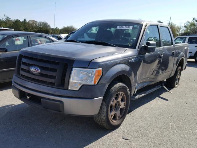 1FTRW12849FA78600 - 2009 FORD F150 SUPER GRAY photo 2