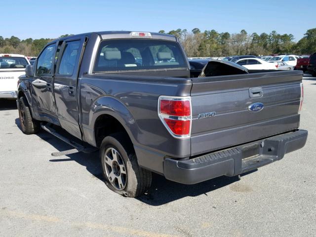 1FTRW12849FA78600 - 2009 FORD F150 SUPER GRAY photo 3