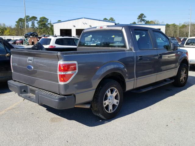 1FTRW12849FA78600 - 2009 FORD F150 SUPER GRAY photo 4