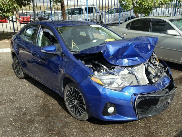 5YFBURHEXGP434542 - 2016 TOYOTA COROLLA L BLUE photo 1