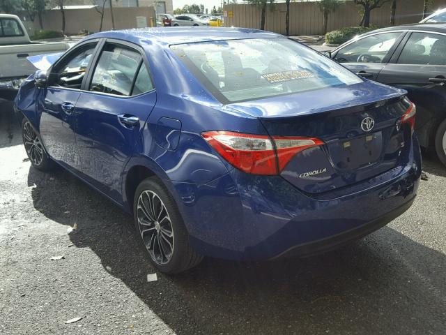 5YFBURHEXGP434542 - 2016 TOYOTA COROLLA L BLUE photo 3