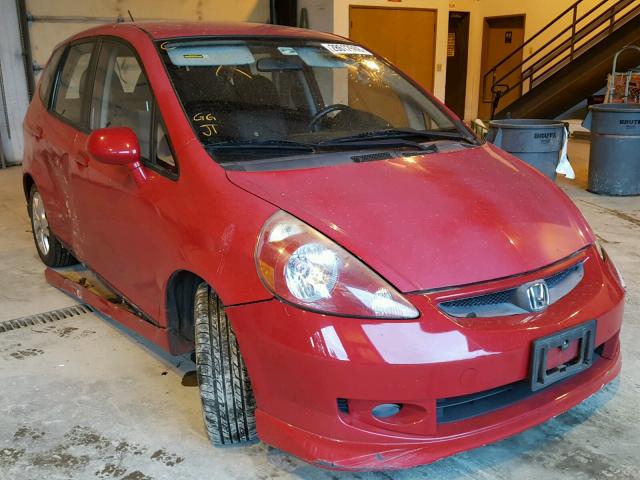 JHMGD386X7S017060 - 2007 HONDA FIT S წითელი ფოტო 1