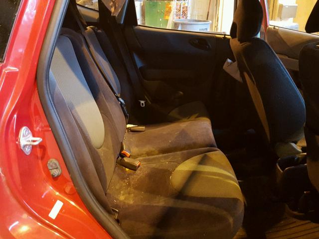 JHMGD386X7S017060 - 2007 HONDA FIT S წითელი ფოტო 6