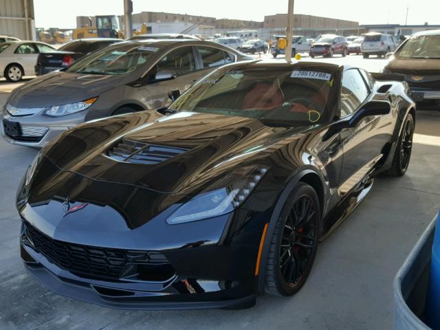 1G1YU2D60J5601326 - 2018 CHEVROLET CORVETTE Z BLACK photo 2