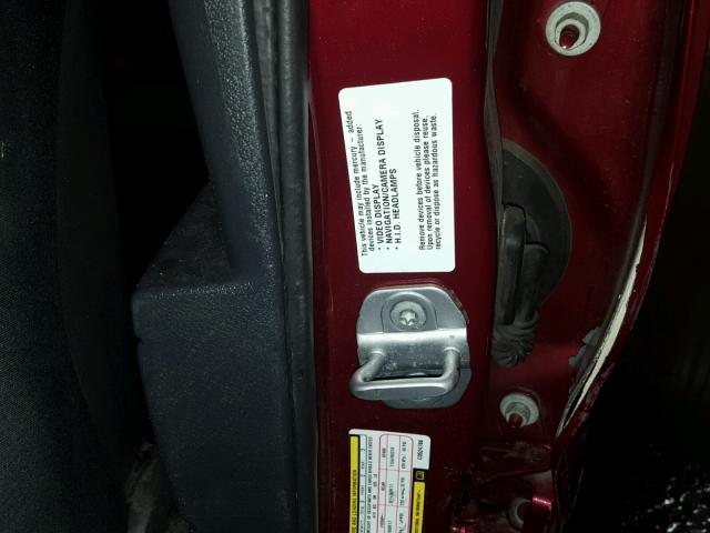 1C4NJDBB5CD524766 - 2012 JEEP COMPASS SP RED photo 10