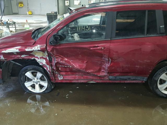 1C4NJDBB5CD524766 - 2012 JEEP COMPASS SP RED photo 9