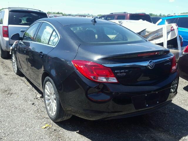 W04GN5EC4B1087201 - 2011 BUICK REGAL CXL BLACK photo 3