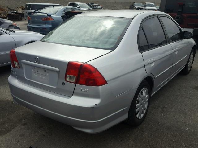 2HGES15535H535869 - 2005 HONDA CIVIC LX SILVER photo 4