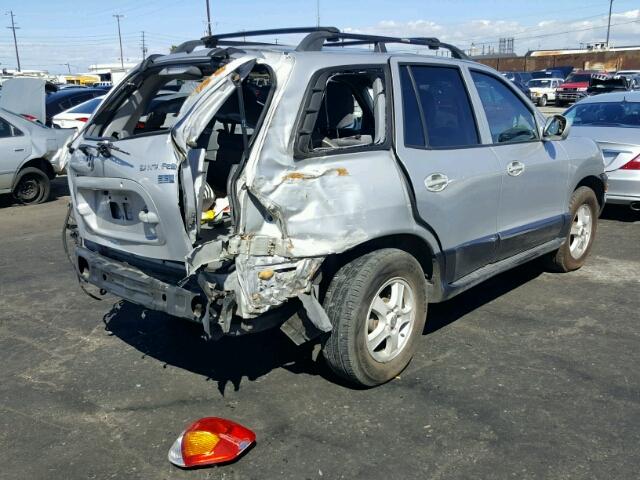 KM8SC13E14U708121 - 2004 HYUNDAI SANTA FE G SILVER photo 4