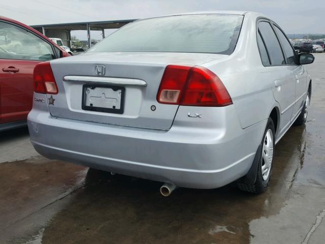 2HGES15662H605806 - 2002 HONDA CIVIC LX SILVER photo 4