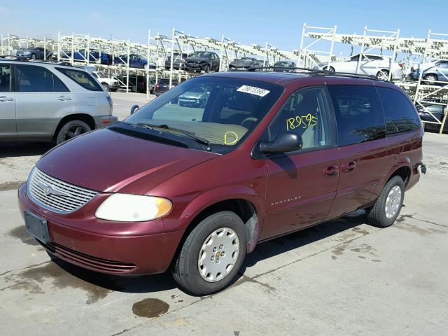 2C4GT44L01R158573 - 2001 CHRYSLER TOWN & COU MAROON photo 2