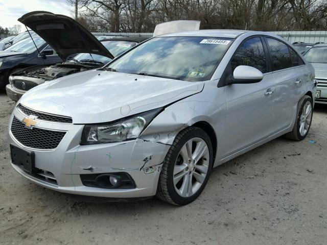 1G1PH5SC7C7259343 - 2012 CHEVROLET CRUZE LTZ SILVER photo 2